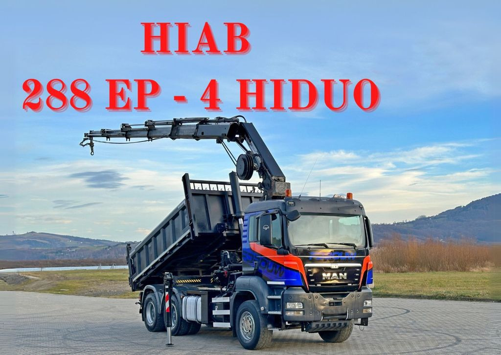MAN TGS 33.480 * HIAB 288 EP - 4 HIDUO/ FUNK * 6x4 - Truk jungkit, Truk derek: gambar 1 MAN TGS 33.480 * HIAB 288 EP - 4 HIDUO/ FUNK * 6x4 - Truk jungkit, Truk derek: gambar 1