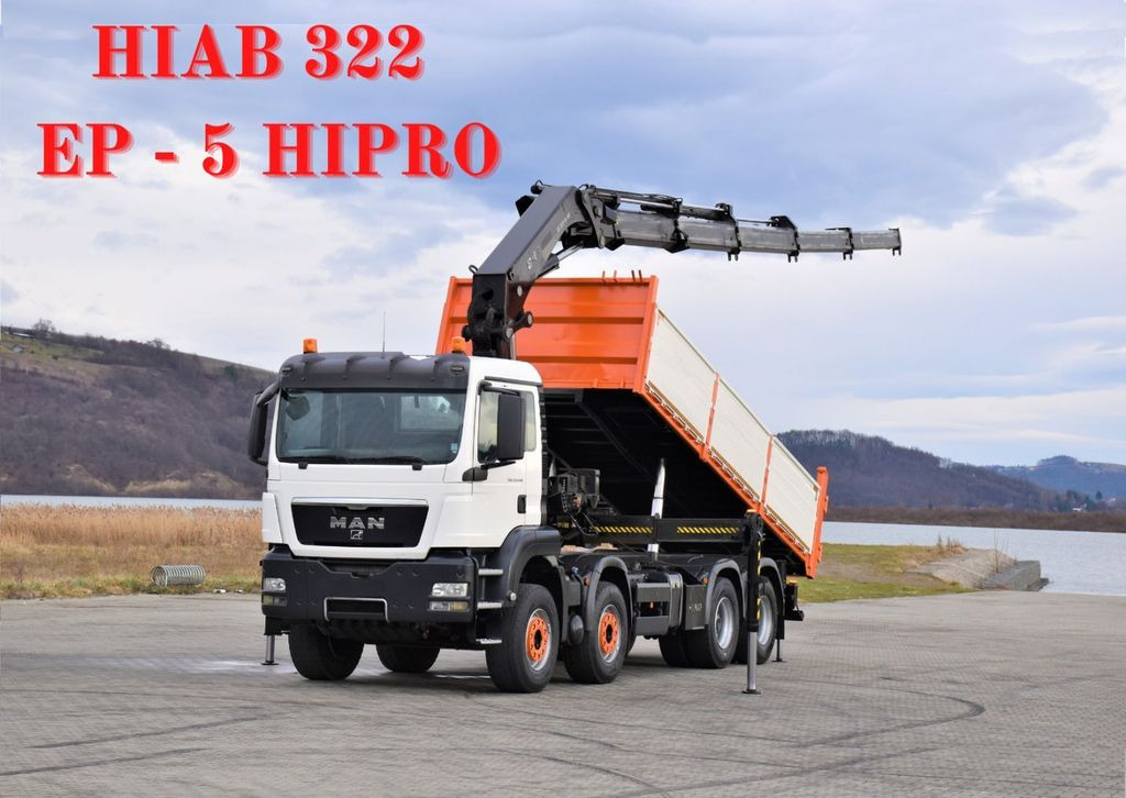MAN TGS 35.440 * HIAB 322 EP-5HIPRO+FUNK / 8x4! - Truk derek, Truk jungkit: gambar 1 MAN TGS 35.440 * HIAB 322 EP-5HIPRO+FUNK / 8x4! - Truk derek, Truk jungkit: gambar 1