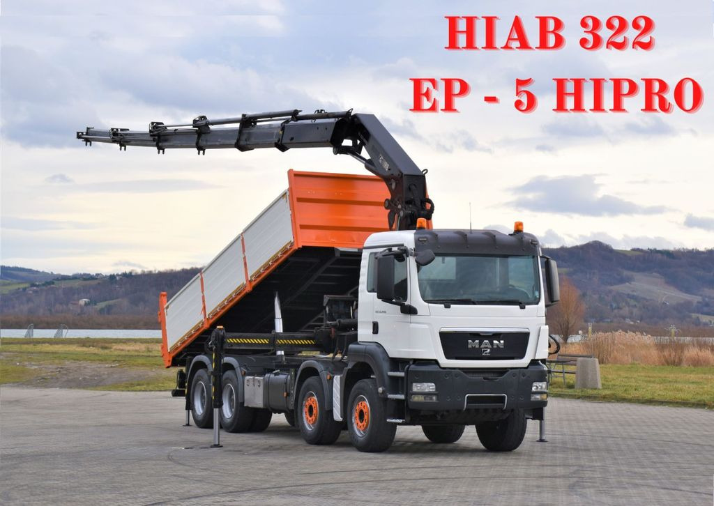 MAN TGS 35.440 * HIAB 322 EP-5HIPRO+FUNK / 8x4! - Truk jungkit, Truk derek: gambar 1 MAN TGS 35.440 * HIAB 322 EP-5HIPRO+FUNK / 8x4! - Truk jungkit, Truk derek: gambar 1