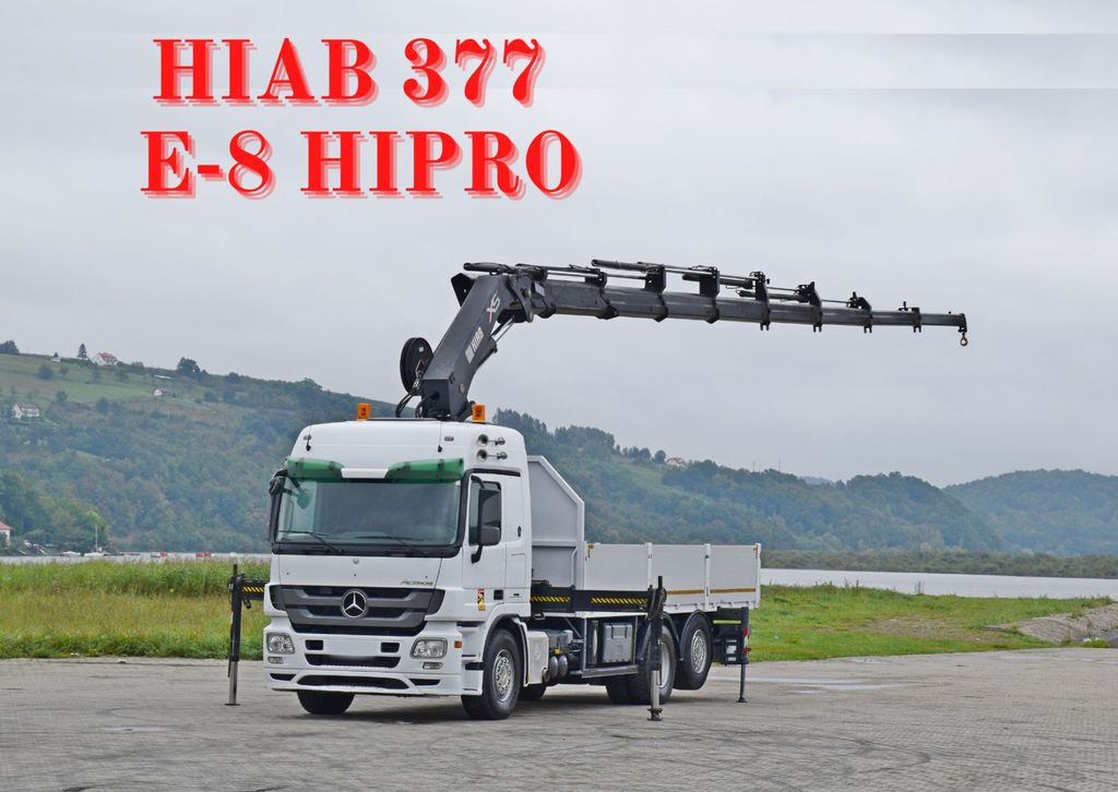 Mercedes-Benz ACTROS 2544 * HIAB 377 E - 8 HIPRO + FUNK* TOP Mercedes-Benz ACTROS 2544 * HIAB 377 E - 8 HIPRO + FUNK* TOP - Truk derek, Truk flatbed: gambar 1 Mercedes-Benz ACTROS 2544 * HIAB 377 E - 8 HIPRO + FUNK* TOP Mercedes-Benz ACTROS 2544 * HIAB 377 E - 8 HIPRO + FUNK* TOP - Truk derek, Truk flatbed: gambar 1