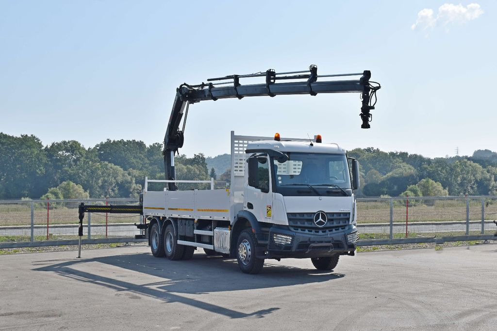 Mercedes-Benz ACTROS 2636 *HIAB X-HIDUO 188 ES-4/FUNK + * 6x4 - Truk derek, Truk flatbed: gambar 2 Mercedes-Benz ACTROS 2636 *HIAB X-HIDUO 188 ES-4/FUNK + * 6x4 - Truk derek, Truk flatbed: gambar 2