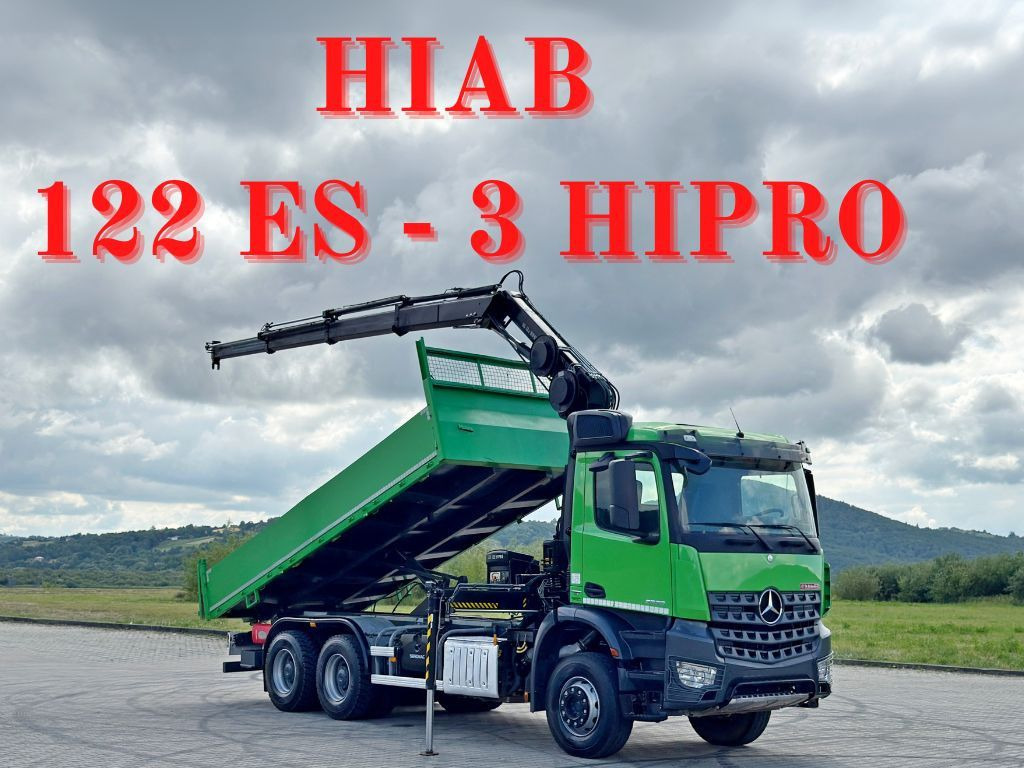 Mercedes-Benz AROCS 2636 * HIAB 122 ES - 3 HIPRO * 6x4 - Truk jungkit, Truk derek: gambar 1 Mercedes-Benz AROCS 2636 * HIAB 122 ES - 3 HIPRO * 6x4 - Truk jungkit, Truk derek: gambar 1
