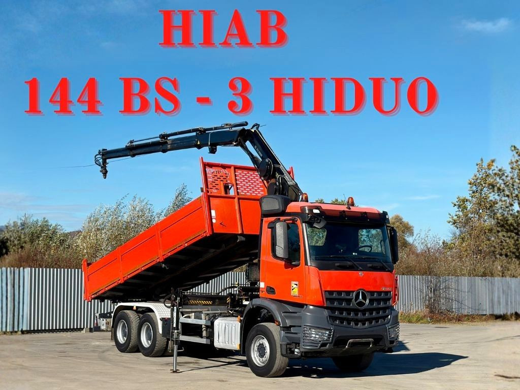 Mercedes-Benz AROCS 2640 *HIAB 144 BS - 3/FUNK + * 6x4 - Truk jungkit, Truk derek: gambar 1 Mercedes-Benz AROCS 2640 *HIAB 144 BS - 3/FUNK + * 6x4 - Truk jungkit, Truk derek: gambar 1
