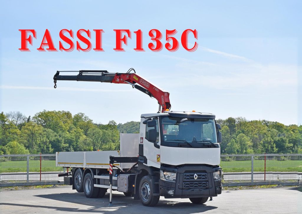 Renault C 380 * PRITSCHE 7,05 m* FASSI F 135C + FUNK Renault C 380 * PRITSCHE 7,05 m* FASSI F 135C + FUNK - Truk derek: gambar 1 Renault C 380 * PRITSCHE 7,05 m* FASSI F 135C + FUNK Renault C 380 * PRITSCHE 7,05 m* FASSI F 135C + FUNK - Truk derek: gambar 1