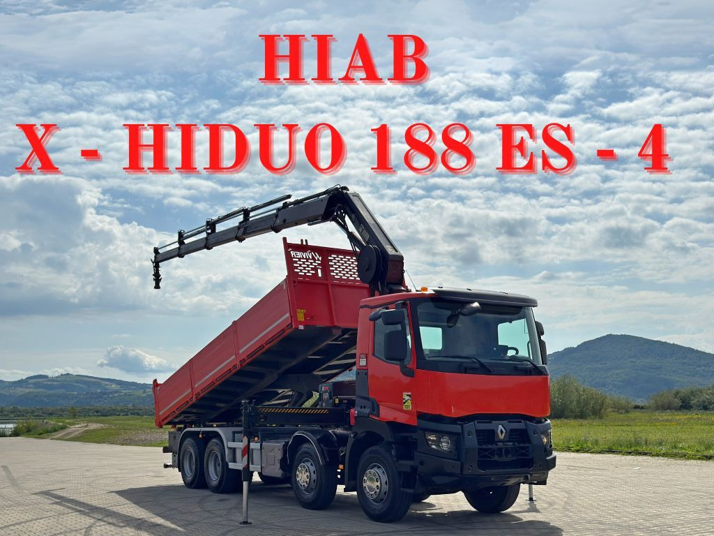 Renault C 430 *KIPPER 6,80m* HIAB X-HIDUO 188 ES-4 * 8x4 - Truk jungkit, Truk derek: gambar 1 Renault C 430 *KIPPER 6,80m* HIAB X-HIDUO 188 ES-4 * 8x4 - Truk jungkit, Truk derek: gambar 1
