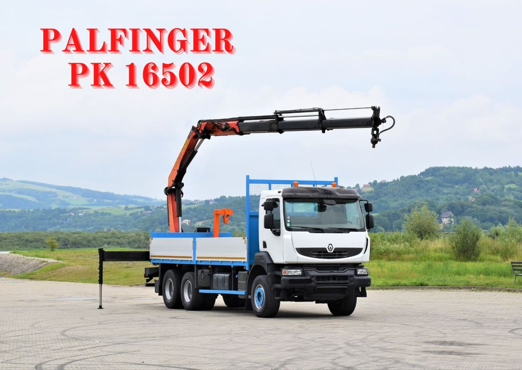 Renault KERAX 370 *PK 16502 + FUNK / 6x4 * TOP - Truk derek, Truk flatbed: gambar 1 Renault KERAX 370 *PK 16502 + FUNK / 6x4 * TOP - Truk derek, Truk flatbed: gambar 1