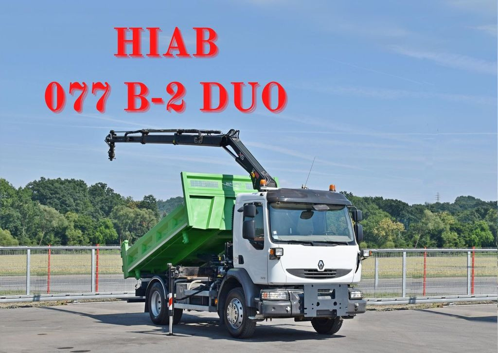 Renault MIDLUM 220 DXI *KIPPER 3,80m *HIAB 077 B-2 DUO - Truk derek, Truk jungkit: gambar 1 Renault MIDLUM 220 DXI *KIPPER 3,80m *HIAB 077 B-2 DUO - Truk derek, Truk jungkit: gambar 1