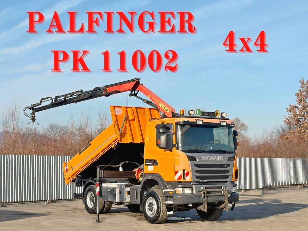 Scania G 360 * KIPPER 4,15m * PALFINGER PK 11002/ 4x4 - Truk derek: gambar 1 Scania G 360 * KIPPER 4,15m * PALFINGER PK 11002/ 4x4 - Truk derek: gambar 1