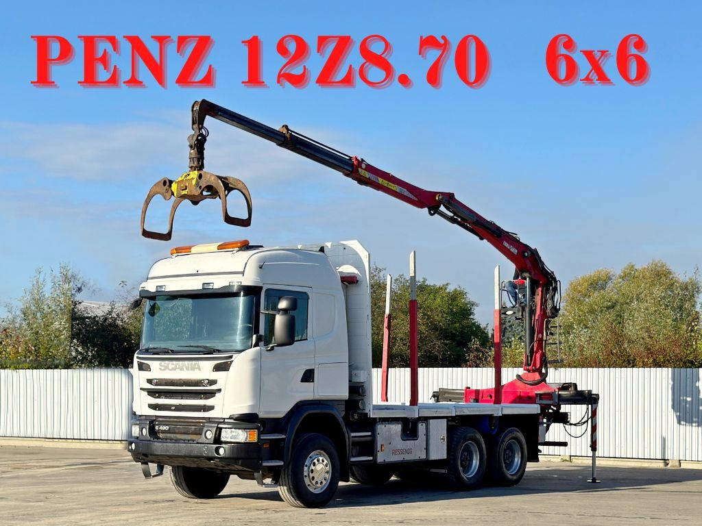 Scania G490* HOLZTRANSPORTER * PENZ 12Z8.70* 6x6 - Truk derek: gambar 1 Scania G490* HOLZTRANSPORTER * PENZ 12Z8.70* 6x6 - Truk derek: gambar 1