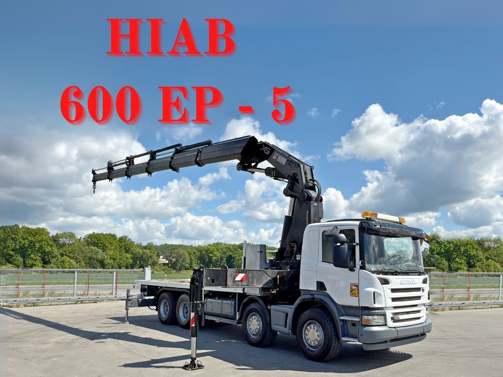 Scania P 420* PLATFORM 6,80m * HIAB 600 EP-5/FUNK * 8x4 - Truk derek: gambar 1 Scania P 420* PLATFORM 6,80m * HIAB 600 EP-5/FUNK * 8x4 - Truk derek: gambar 1