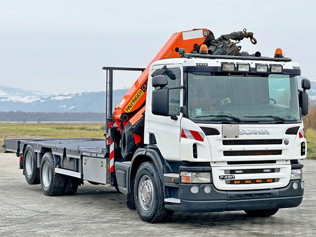 Scania P 420* PLATFORM 6,80m * PK 29002+FUNK * TOP - Truk derek, Truk flatbed: gambar 4 Scania P 420* PLATFORM 6,80m * PK 29002+FUNK * TOP - Truk derek, Truk flatbed: gambar 4