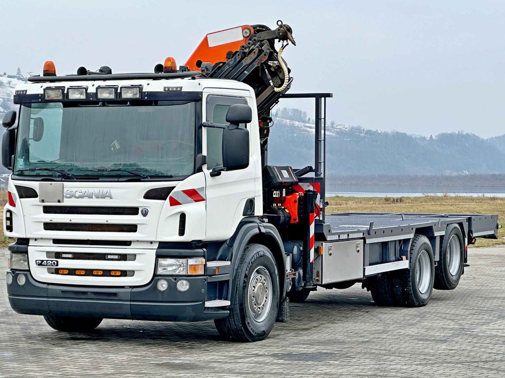 Scania P 420* PLATFORM 6,80m * PK 29002+FUNK * TOP - Truk derek, Truk flatbed: gambar 3 Scania P 420* PLATFORM 6,80m * PK 29002+FUNK * TOP - Truk derek, Truk flatbed: gambar 3