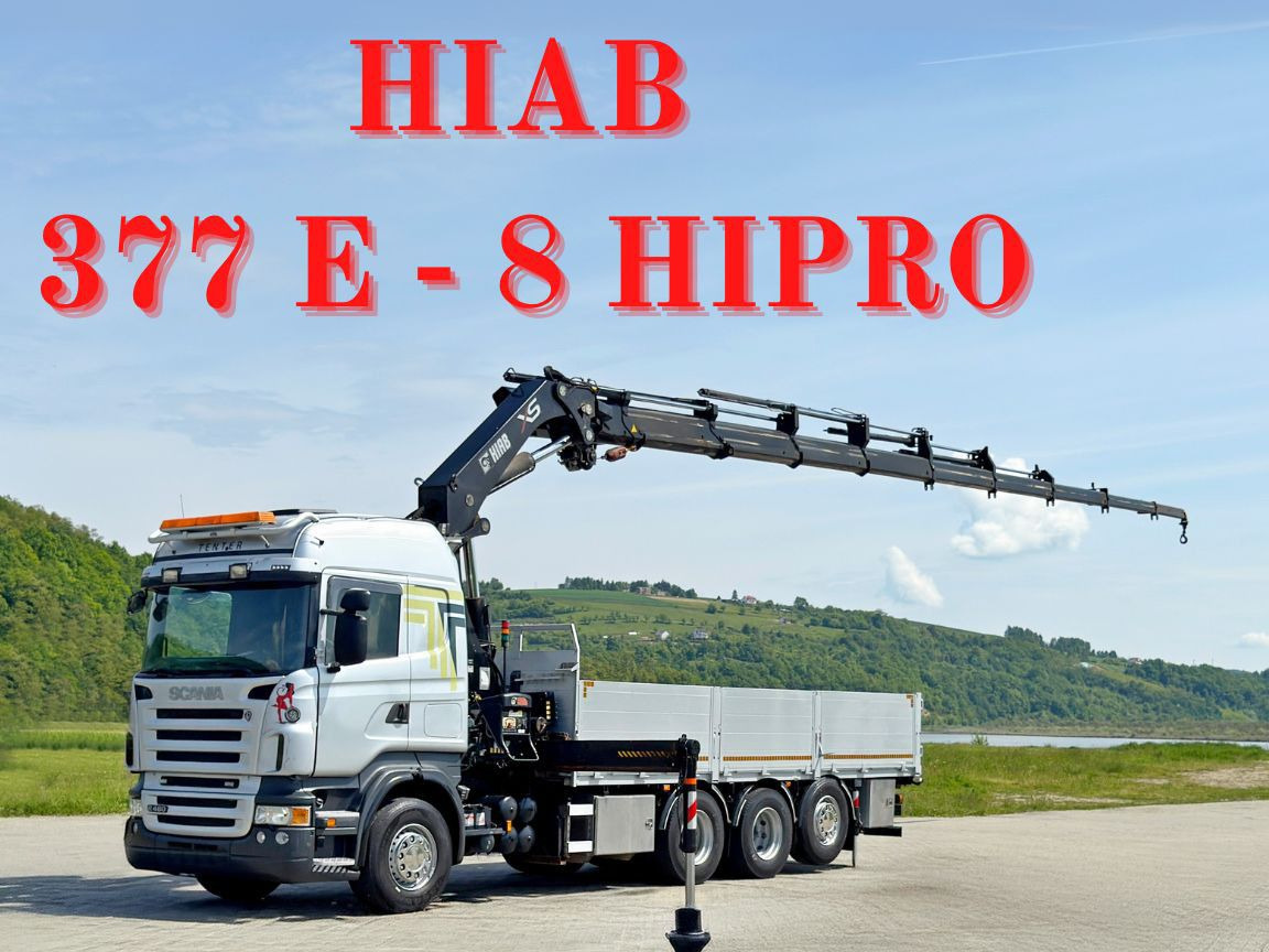 Scania R480 PRITSCHE 6,85m *HIAB 377 E-8 HIPRO/FUNK*8x4 - Truk derek: gambar 1 Scania R480 PRITSCHE 6,85m *HIAB 377 E-8 HIPRO/FUNK*8x4 - Truk derek: gambar 1