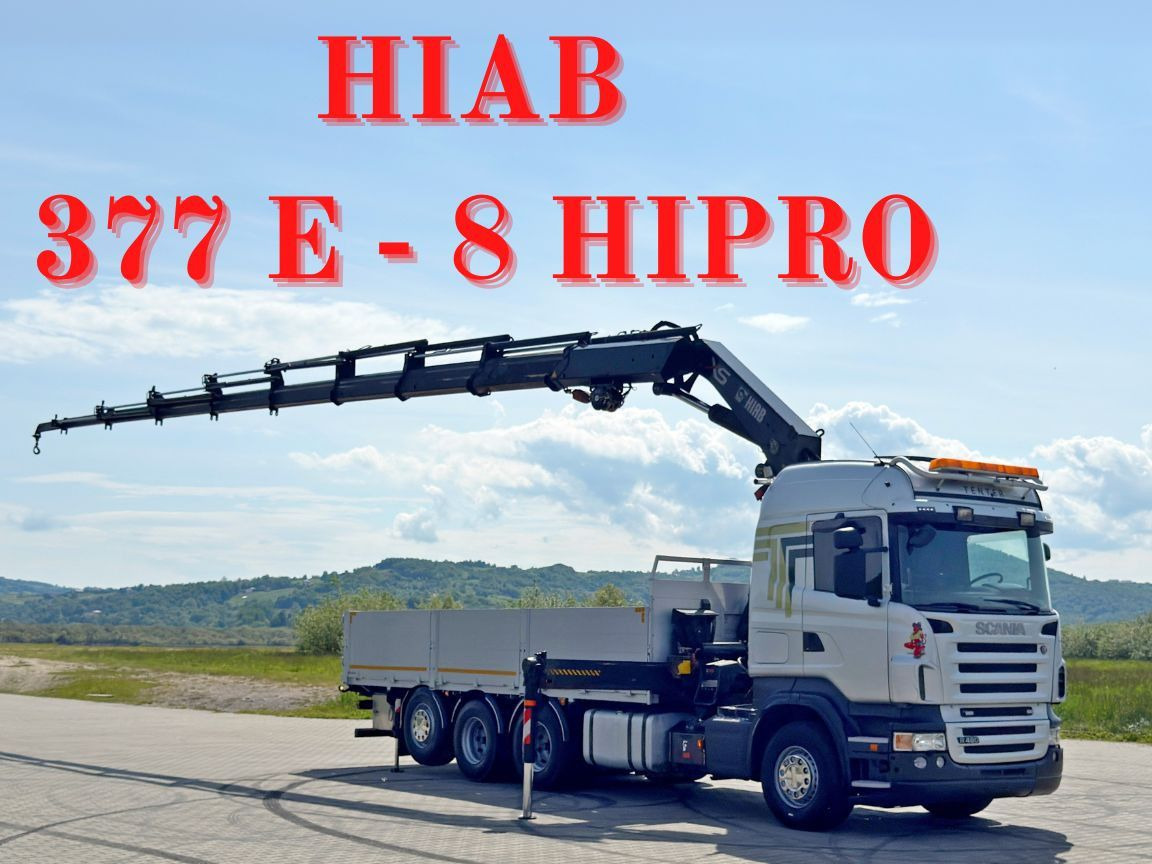 Scania R480 PRITSCHE 6,85m *HIAB 377 E-8 HIPRO/FUNK*8x4 - Truk derek: gambar 1 Scania R480 PRITSCHE 6,85m *HIAB 377 E-8 HIPRO/FUNK*8x4 - Truk derek: gambar 1
