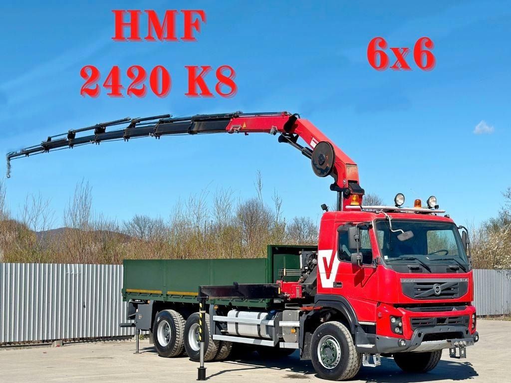 Volvo FMX 420 PRITSCHE 5,80m *HMF 2420 K8+FUNK/6x6 - Truk derek, Truk flatbed: gambar 1 Volvo FMX 420 PRITSCHE 5,80m *HMF 2420 K8+FUNK/6x6 - Truk derek, Truk flatbed: gambar 1