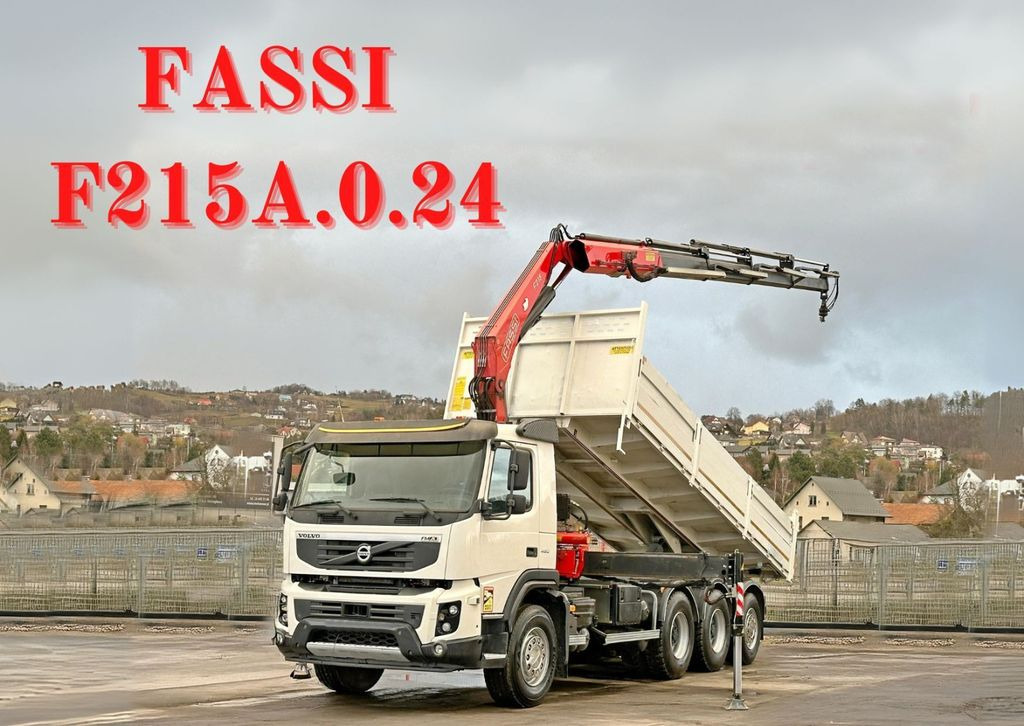 Volvo FMX 450 Kipper 6,50m*FASSI F215A.0.24 + FUNK*8x4 - Truk derek, Truk jungkit: gambar 1 Volvo FMX 450 Kipper 6,50m*FASSI F215A.0.24 + FUNK*8x4 - Truk derek, Truk jungkit: gambar 1
