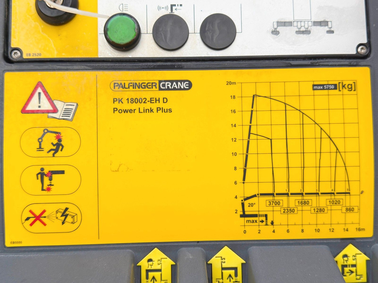 Truk jungkit Volvo FMX 460 Kipper 6,40m + PALFINGER PK 18002 EH D: gambar 8