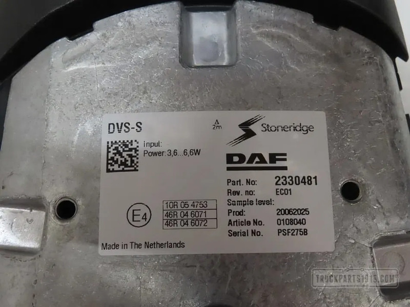 DAF 2330481 | DVS S Camera Rechts - ECU untuk Truk: gambar 2 DAF 2330481 | DVS S Camera Rechts - ECU untuk Truk: gambar 2