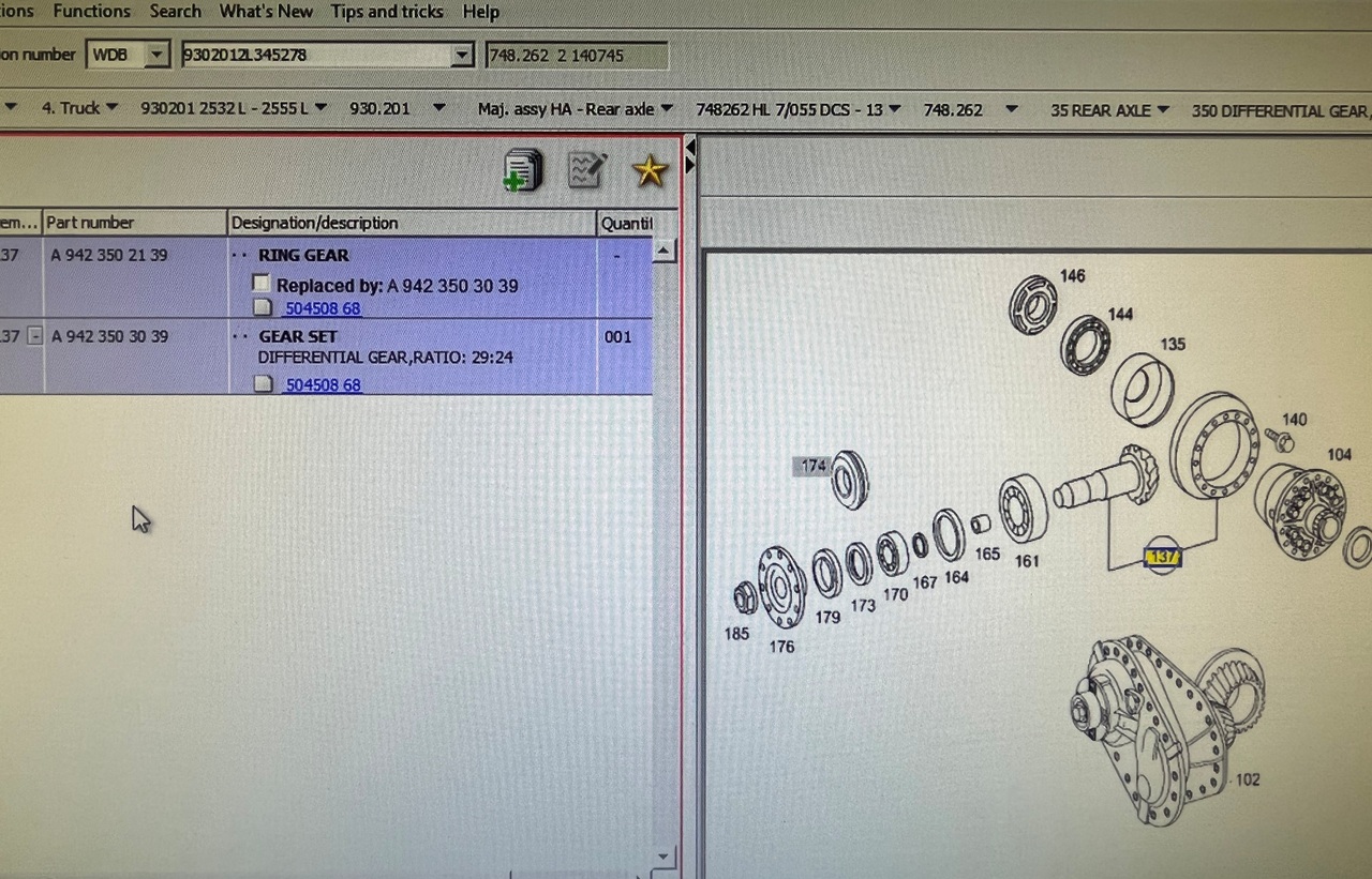 REAR AXLE WITH DIFFERENTIAL GEAR ,RATIO 29:24 - Gigi diferensial untuk Truk: gambar 5 REAR AXLE WITH DIFFERENTIAL GEAR ,RATIO 29:24 - Gigi diferensial untuk Truk: gambar 5