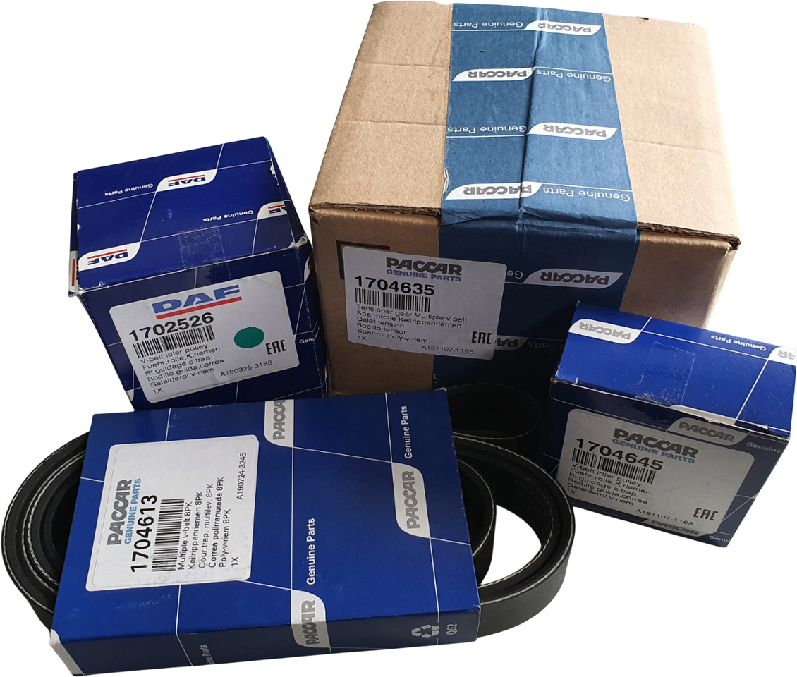 DAF SPANROL MET POLY-V RIEMSET 8-RIB (8PK) | 1706837 - Penegang sabuk untuk Truk: gambar 1 DAF SPANROL MET POLY-V RIEMSET 8-RIB (8PK) | 1706837 - Penegang sabuk untuk Truk: gambar 1