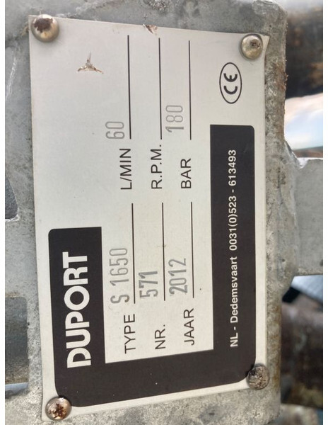 Duport S 1650 - Penyemprot traktor: gambar 3 Duport S 1650 - Penyemprot traktor: gambar 3