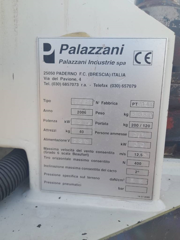 Spider lift Palazzani TSJ 30: gambar 7