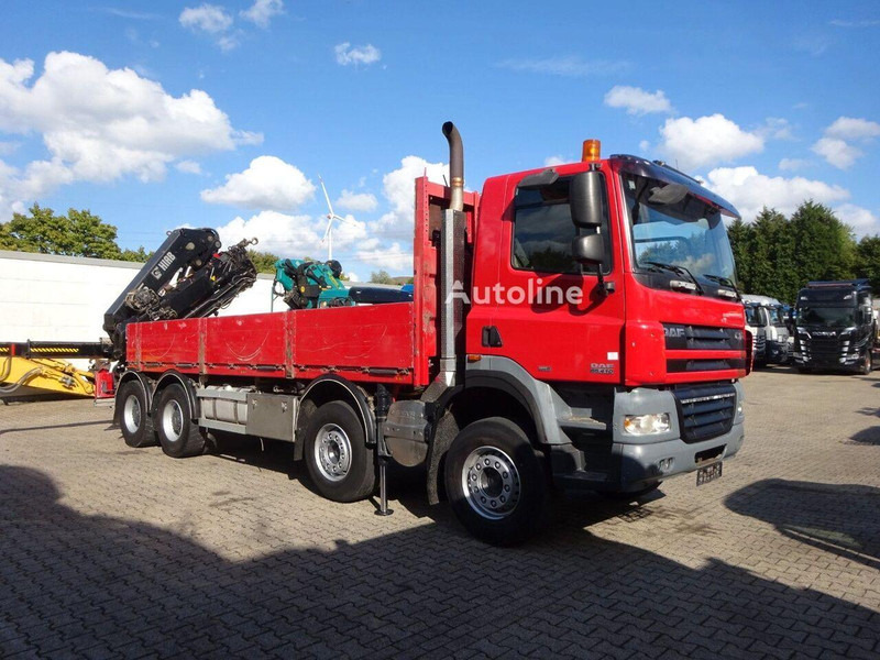 DAF CF 85.410 - Flatbed + crane - Truk flatbed, Truk derek: gambar 2 DAF CF 85.410 - Flatbed + crane - Truk flatbed, Truk derek: gambar 2
