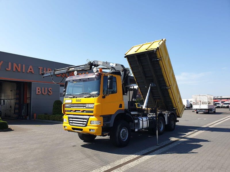 DAF CF GINAF X3335 S 6x6 DUMP TRUCK+HDS ATLAS 1460 HYDROBORD - Truk jungkit, Truk derek: gambar 1 DAF CF GINAF X3335 S 6x6 DUMP TRUCK+HDS ATLAS 1460 HYDROBORD - Truk jungkit, Truk derek: gambar 1