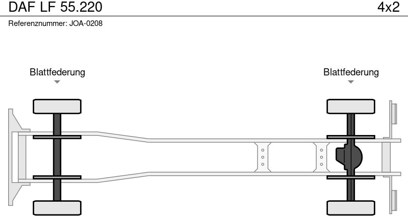 DAF LF 55.220 - Truk flatbed, Truk derek: gambar 2 DAF LF 55.220 - Truk flatbed, Truk derek: gambar 2