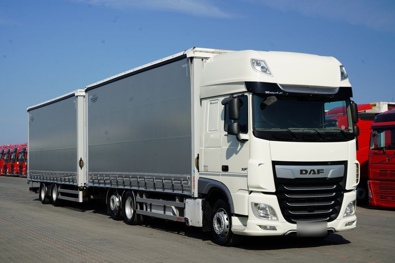 DAF XF 480 / ZESTAW TANDEM / 120 M3 / OŚ PODNOSZONA / + PRZYCZEPA W - Truk dengan terpal samping: gambar 1 DAF XF 480 / ZESTAW TANDEM / 120 M3 / OŚ PODNOSZONA / + PRZYCZEPA W - Truk dengan terpal samping: gambar 1