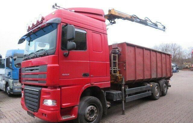 DAF XF105.410 6x2 Container + Crane - Truk skip loader: gambar 4 DAF XF105.410 6x2 Container + Crane - Truk skip loader: gambar 4