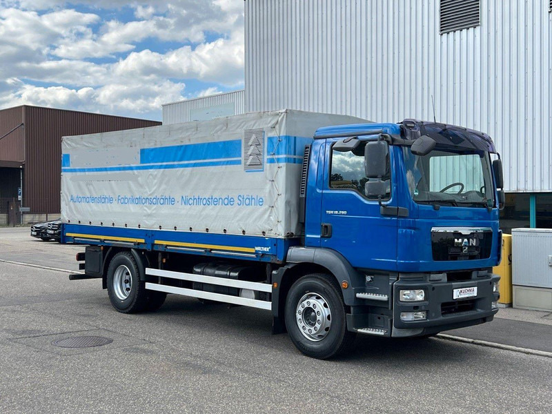 MAN 18.290 Pritsche 6,1m Klima Edscha AHK Autom. - Truk flatbed: gambar 1 MAN 18.290 Pritsche 6,1m Klima Edscha AHK Autom. - Truk flatbed: gambar 1