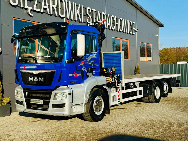 MAN MAN TGS 26.360 // E6 // 6x2 // platforma laweta 7,2m z HDs HMF 1 - Truk flatbed, Truk derek: gambar 1 MAN MAN TGS 26.360 // E6 // 6x2 // platforma laweta 7,2m z HDs HMF 1 - Truk flatbed, Truk derek: gambar 1