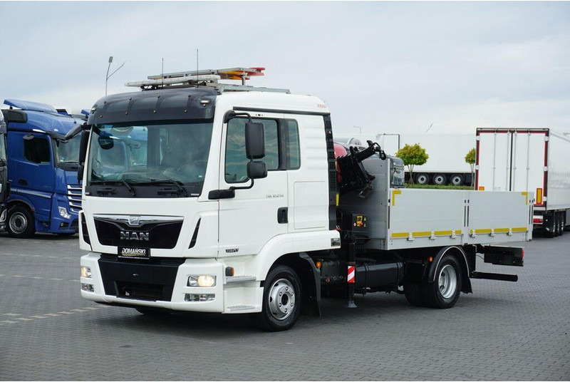 MAN TGL / 12.250 / SKRZYNIOWY + HDS / FASSI F 65 / PILOT - Truk flatbed, Truk derek: gambar 2 MAN TGL / 12.250 / SKRZYNIOWY + HDS / FASSI F 65 / PILOT - Truk flatbed, Truk derek: gambar 2