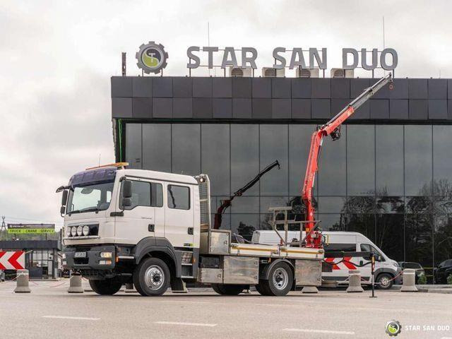 MAN TGM 13.290 4x4 FASSI F40B22 Crane Camper DOKA - Truk flatbed, Truk derek: gambar 1 MAN TGM 13.290 4x4 FASSI F40B22 Crane Camper DOKA - Truk flatbed, Truk derek: gambar 1