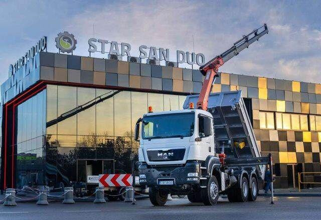 MAN TGS 26.360 6x6 PALFINGER PK 18001 EH Crane Kipe - Truk jungkit, Truk derek: gambar 1 MAN TGS 26.360 6x6 PALFINGER PK 18001 EH Crane Kipe - Truk jungkit, Truk derek: gambar 1