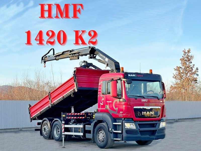 MAN TGS 26.360 Kipper 5,15m*HMF 1420 K2 + FUNK/6x2 - Truk jungkit, Truk derek: gambar 1 MAN TGS 26.360 Kipper 5,15m*HMF 1420 K2 + FUNK/6x2 - Truk jungkit, Truk derek: gambar 1