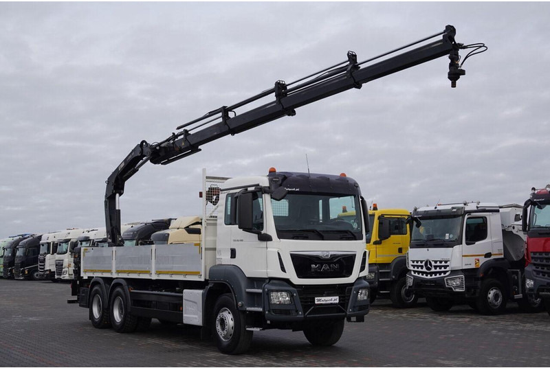 MAN TGS 26.400 / 6x4 / SKRZYNIOWY - 6,5M / HDS HIAB 188 4xwysów 13 M - Truk flatbed, Truk derek: gambar 4 MAN TGS 26.400 / 6x4 / SKRZYNIOWY - 6,5M / HDS HIAB 188 4xwysów 13 M - Truk flatbed, Truk derek: gambar 4