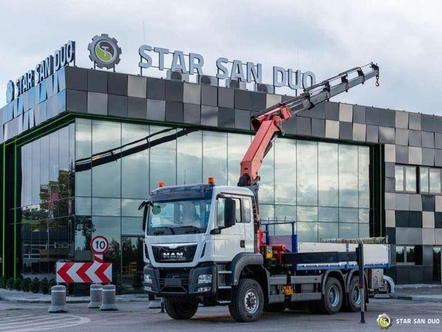 MAN TGS 26.400 6x6 PALFINGER PK 33002 EH Crane Kran - Truk flatbed, Truk derek: gambar 1 MAN TGS 26.400 6x6 PALFINGER PK 33002 EH Crane Kran - Truk flatbed, Truk derek: gambar 1