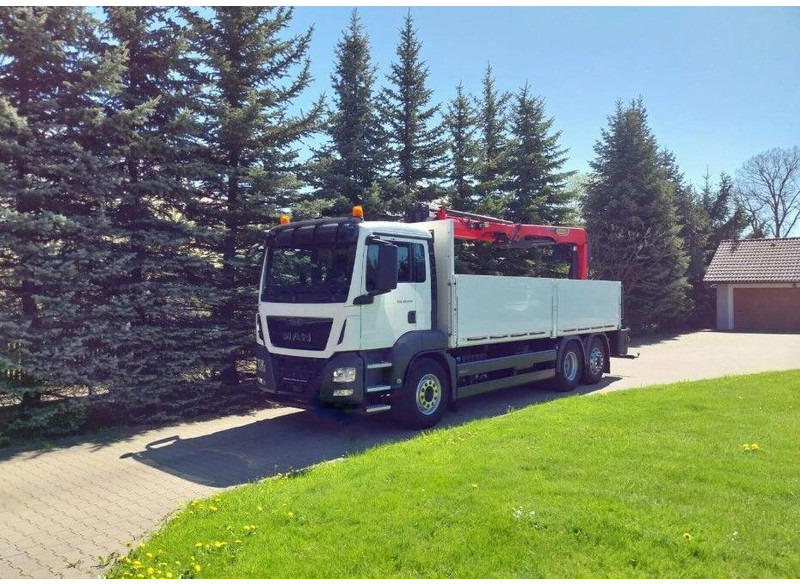 MAN TGS 26.400 Flatbed + Crane Palfinger PK 23001L - Truk flatbed, Truk derek: gambar 1 MAN TGS 26.400 Flatbed + Crane Palfinger PK 23001L - Truk flatbed, Truk derek: gambar 1