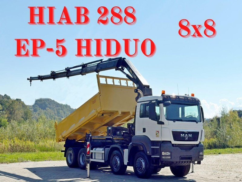 MAN TGS 32.510 * HIAB 288 EP - 5HIDUO/ FUNK * 8x8 - Truk jungkit, Truk derek: gambar 1 MAN TGS 32.510 * HIAB 288 EP - 5HIDUO/ FUNK * 8x8 - Truk jungkit, Truk derek: gambar 1
