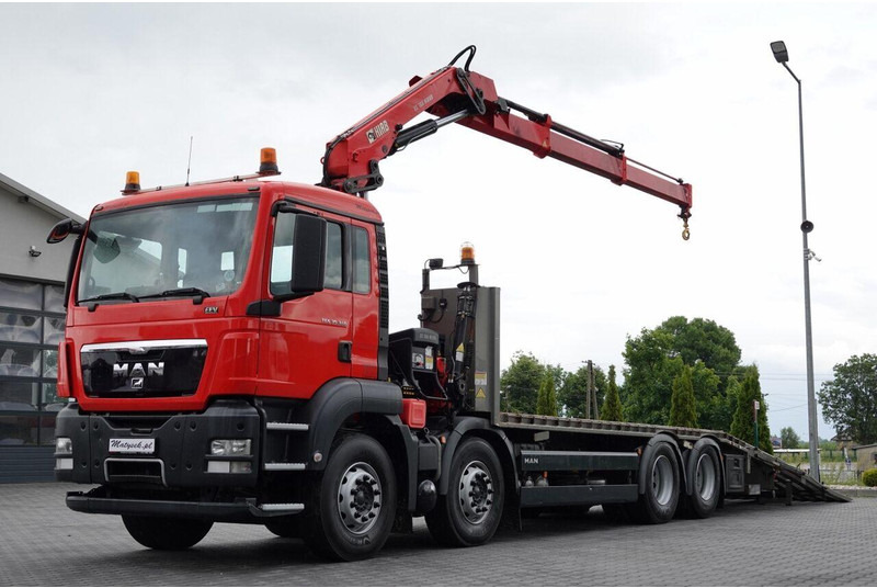 MAN TGS 35.360 / 8x2-4 / LAWETA + HDS HIAB 166 E-2 / OŚ PODNOSZONA / - Mobil derek: gambar 1 MAN TGS 35.360 / 8x2-4 / LAWETA + HDS HIAB 166 E-2 / OŚ PODNOSZONA / - Mobil derek: gambar 1