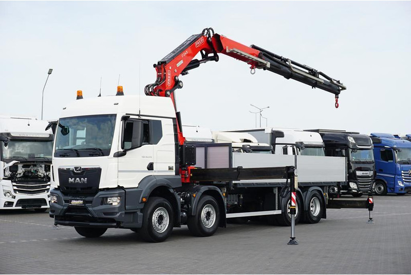 MAN TGS / 35.470 / E 6 / SKRZYNIOWY + HDS / FASSI F 545 / ŁAD. 13 10 - Truk flatbed, Truk derek: gambar 1 MAN TGS / 35.470 / E 6 / SKRZYNIOWY + HDS / FASSI F 545 / ŁAD. 13 10 - Truk flatbed, Truk derek: gambar 1