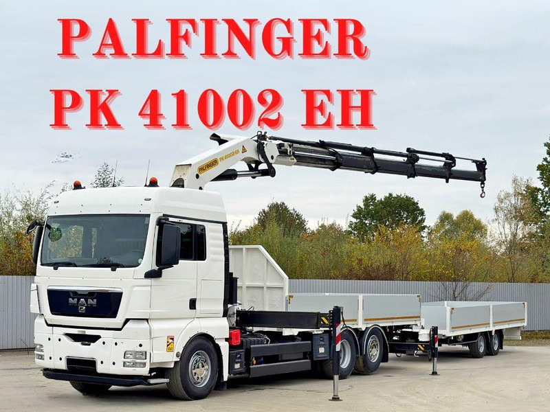 MAN TGX 26.440 * PK 41002-EH + FUNK + Anhänger*TOP - Truk flatbed, Truk derek: gambar 1 MAN TGX 26.440 * PK 41002-EH + FUNK + Anhänger*TOP - Truk flatbed, Truk derek: gambar 1