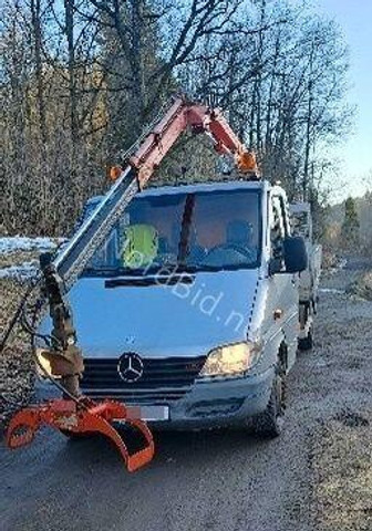 Mercedes-Benz 413 - Doka tipper+crane with gripper - Truk jungkit, Truk derek: gambar 1 Mercedes-Benz 413 - Doka tipper+crane with gripper - Truk jungkit, Truk derek: gambar 1