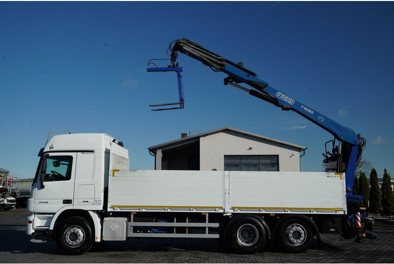 Mercedes-Benz ACTROS 2548 / 6x2 / BURTOWA - 6,5 M / OŚ PODNOSZONA / HDS FASSI - Truk flatbed, Truk derek: gambar 2 Mercedes-Benz ACTROS 2548 / 6x2 / BURTOWA - 6,5 M / OŚ PODNOSZONA / HDS FASSI - Truk flatbed, Truk derek: gambar 2