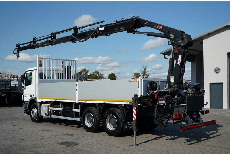 Mercedes-Benz ACTROS 2636 / 6x4 / SKRZYNIOWY 7 M + HDS HIAB - WYSÓW 12,6 M / - Truk flatbed, Truk derek: gambar 4 Mercedes-Benz ACTROS 2636 / 6x4 / SKRZYNIOWY 7 M + HDS HIAB - WYSÓW 12,6 M / - Truk flatbed, Truk derek: gambar 4