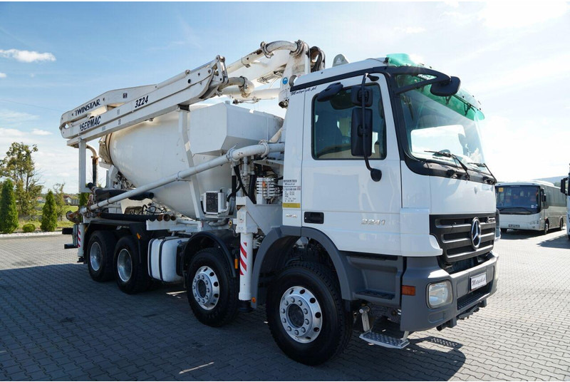 Mercedes-Benz ACTROS 3241 / POMPOGRUSZKA / 8X4 / BETONIARKA + POMPA SERMAC 3Z2 - Truk pengaduk beton: gambar 2 Mercedes-Benz ACTROS 3241 / POMPOGRUSZKA / 8X4 / BETONIARKA + POMPA SERMAC 3Z2 - Truk pengaduk beton: gambar 2