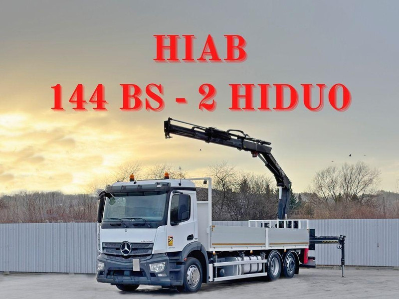 Mercedes-Benz ANTOS 2543* HIAB 144 BS - 2 HIDUO /FUNK - Truk flatbed: gambar 1 Mercedes-Benz ANTOS 2543* HIAB 144 BS - 2 HIDUO /FUNK - Truk flatbed: gambar 1