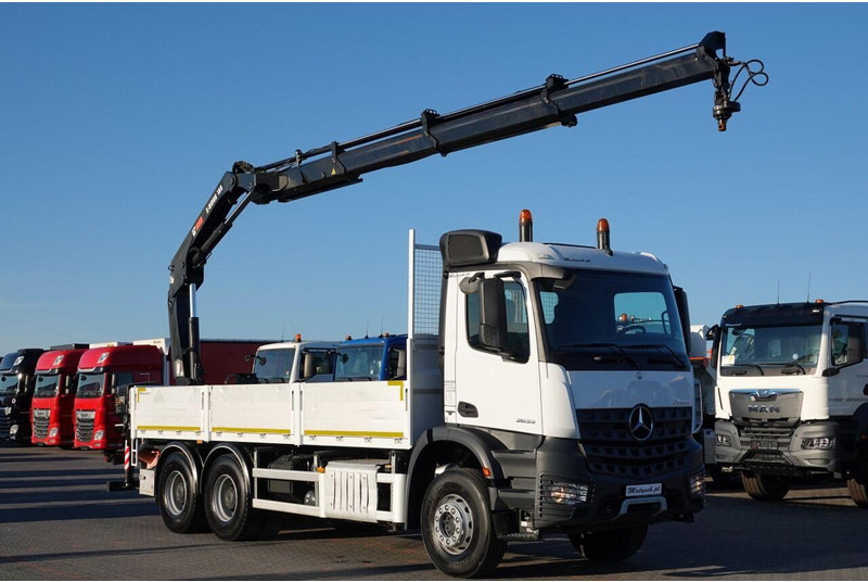 Mercedes-Benz AROCS 2633 / 6x4 / SKRZYNIOWY - 6,5 M / HDS HIAB 188 b-3 wysów: - Truk flatbed, Truk derek: gambar 5 Mercedes-Benz AROCS 2633 / 6x4 / SKRZYNIOWY - 6,5 M / HDS HIAB 188 b-3 wysów: - Truk flatbed, Truk derek: gambar 5